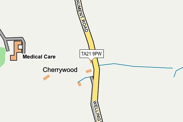 TA21 9PW map - OS OpenMap – Local (Ordnance Survey)
