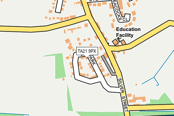 TA21 9PX map - OS OpenMap – Local (Ordnance Survey)