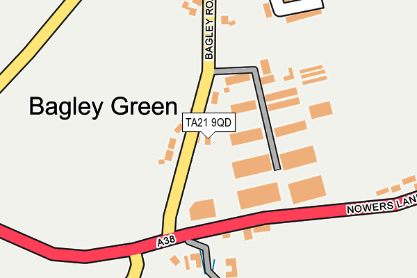 TA21 9QD map - OS OpenMap – Local (Ordnance Survey)