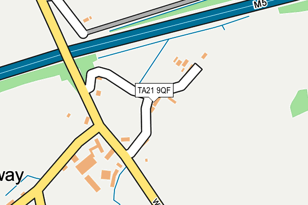 TA21 9QF map - OS OpenMap – Local (Ordnance Survey)