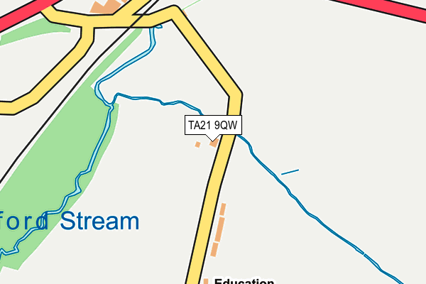 TA21 9QW map - OS OpenMap – Local (Ordnance Survey)