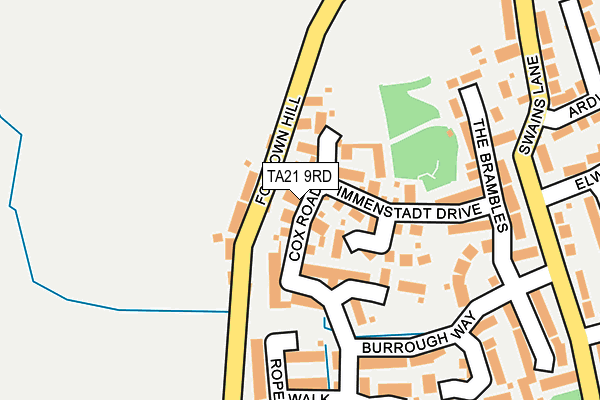 TA21 9RD map - OS OpenMap – Local (Ordnance Survey)