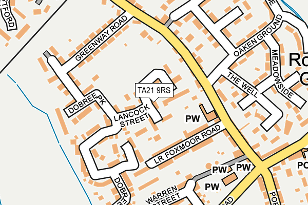 TA21 9RS map - OS OpenMap – Local (Ordnance Survey)