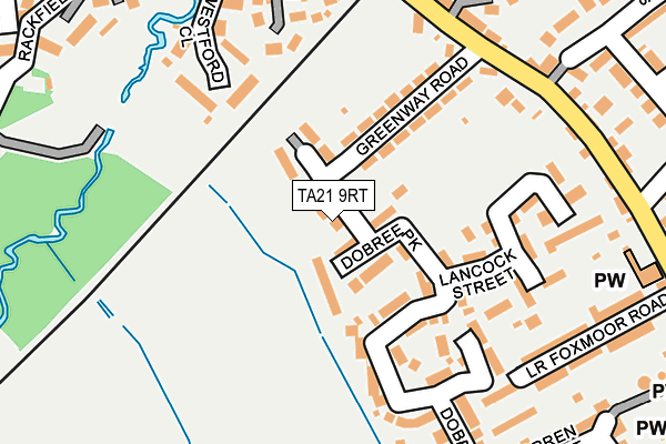 TA21 9RT map - OS OpenMap – Local (Ordnance Survey)