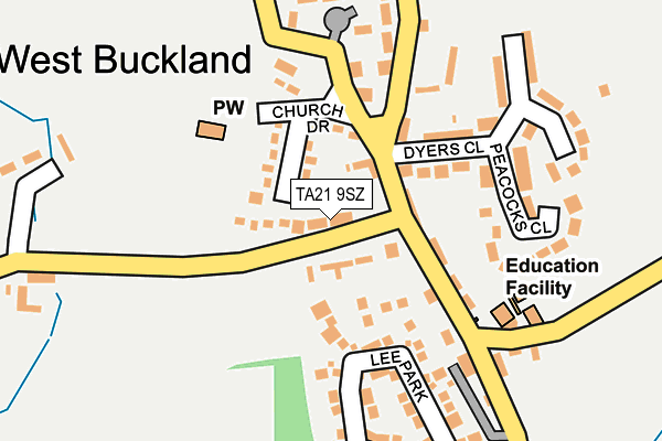 TA21 9SZ map - OS OpenMap – Local (Ordnance Survey)