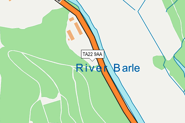 TA22 9AA map - OS OpenMap – Local (Ordnance Survey)