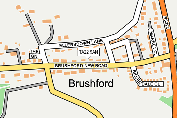 TA22 9AN map - OS OpenMap – Local (Ordnance Survey)