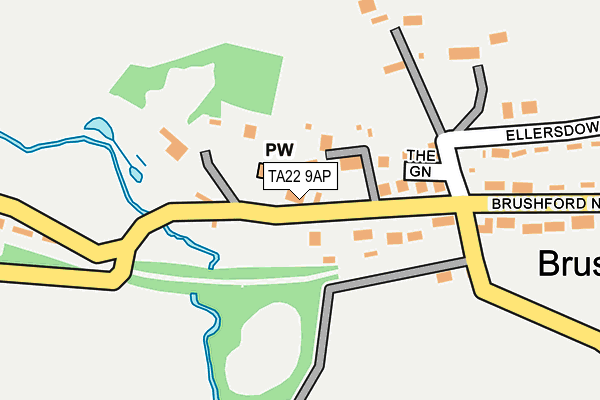 TA22 9AP map - OS OpenMap – Local (Ordnance Survey)