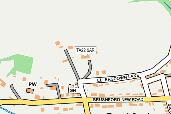 TA22 9AR map - OS OpenMap – Local (Ordnance Survey)
