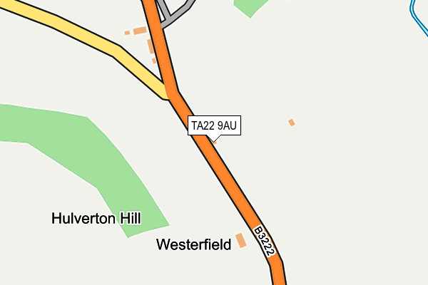 TA22 9AU map - OS OpenMap – Local (Ordnance Survey)
