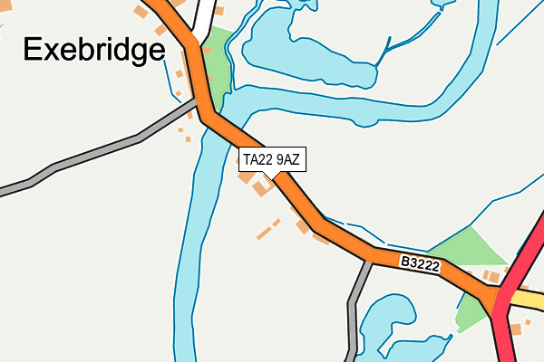 TA22 9AZ map - OS OpenMap – Local (Ordnance Survey)