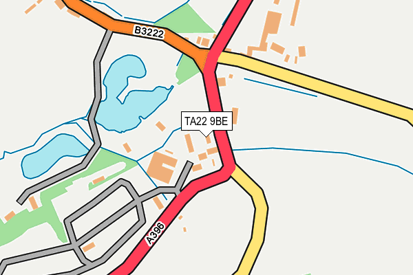TA22 9BE map - OS OpenMap – Local (Ordnance Survey)