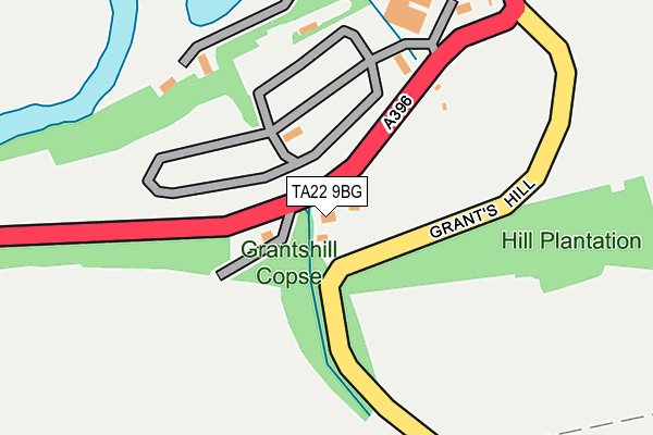 TA22 9BG map - OS OpenMap – Local (Ordnance Survey)