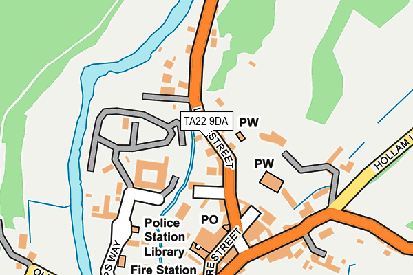 TA22 9DA map - OS OpenMap – Local (Ordnance Survey)