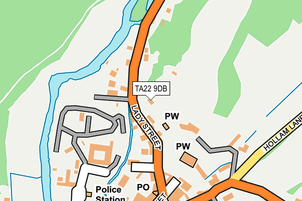 TA22 9DB map - OS OpenMap – Local (Ordnance Survey)