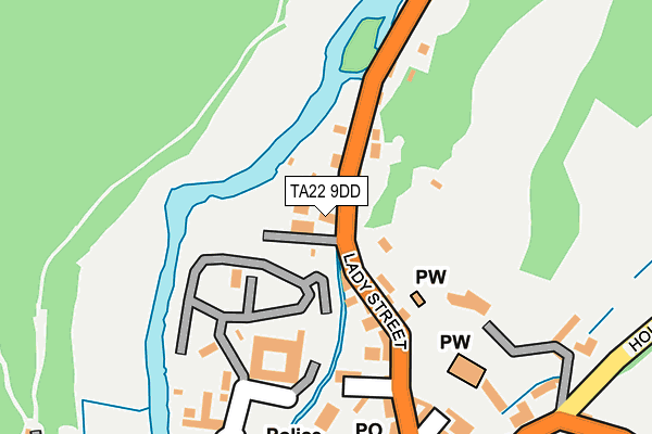 TA22 9DD map - OS OpenMap – Local (Ordnance Survey)