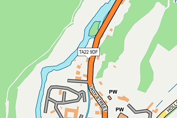 TA22 9DF map - OS OpenMap – Local (Ordnance Survey)