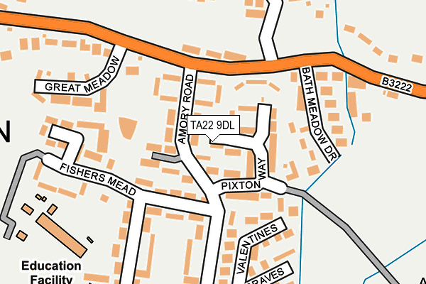 TA22 9DL map - OS OpenMap – Local (Ordnance Survey)