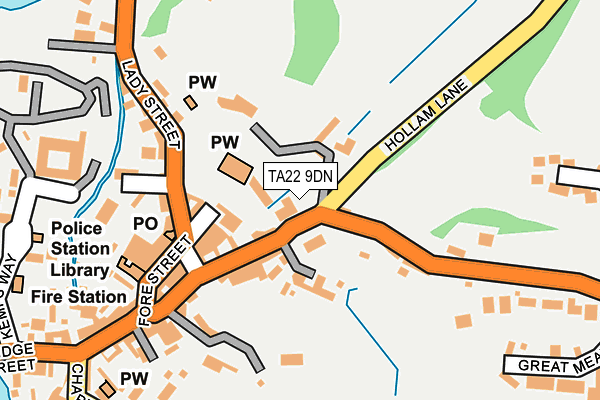 TA22 9DN map - OS OpenMap – Local (Ordnance Survey)