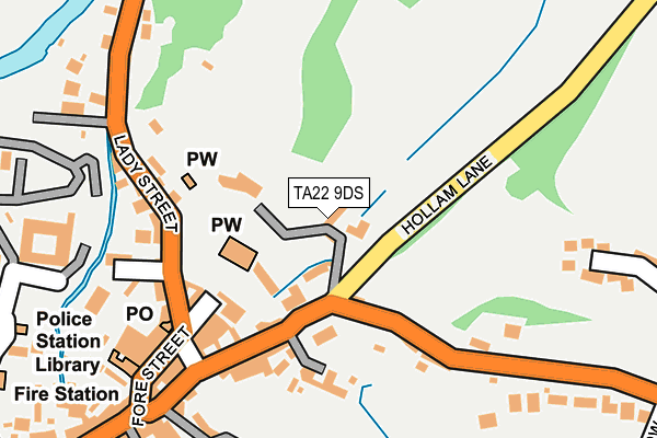 TA22 9DS map - OS OpenMap – Local (Ordnance Survey)