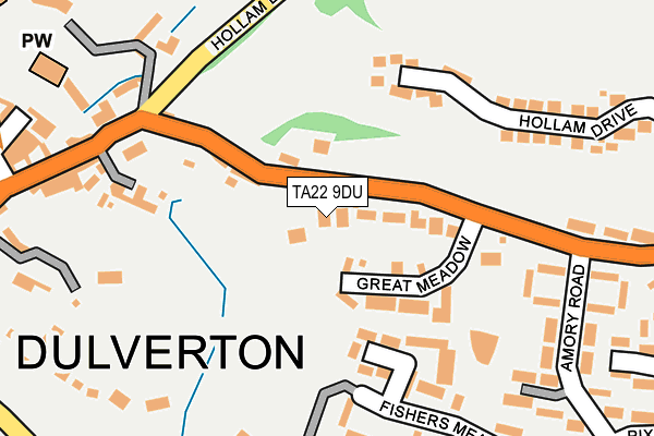 TA22 9DU map - OS OpenMap – Local (Ordnance Survey)