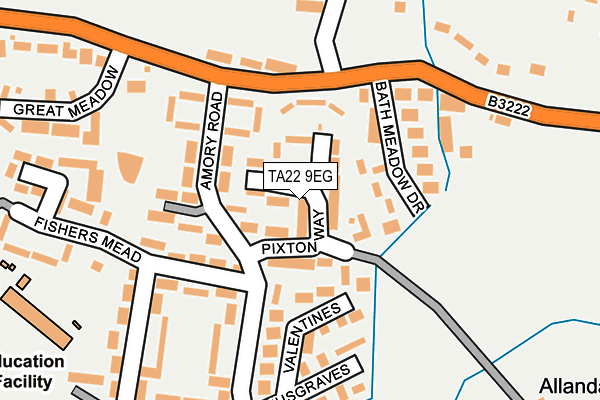 TA22 9EG map - OS OpenMap – Local (Ordnance Survey)