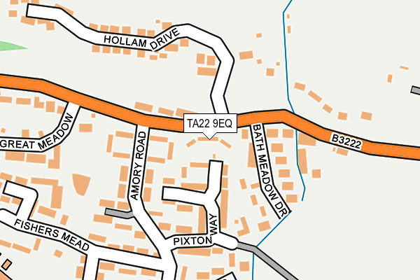 TA22 9EQ map - OS OpenMap – Local (Ordnance Survey)