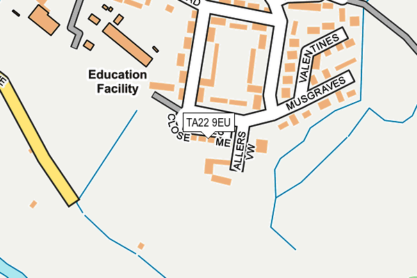 TA22 9EU map - OS OpenMap – Local (Ordnance Survey)