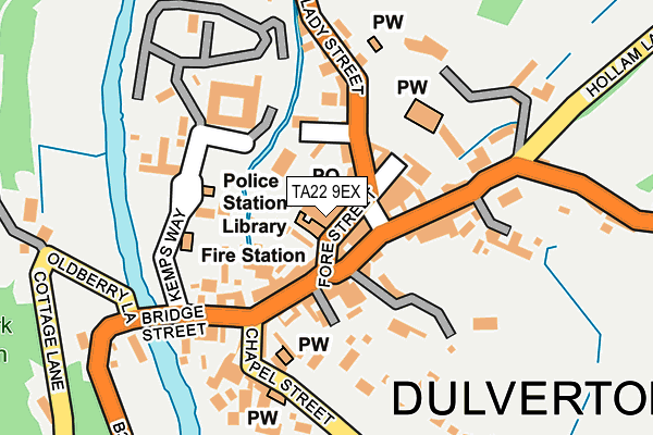 TA22 9EX map - OS OpenMap – Local (Ordnance Survey)