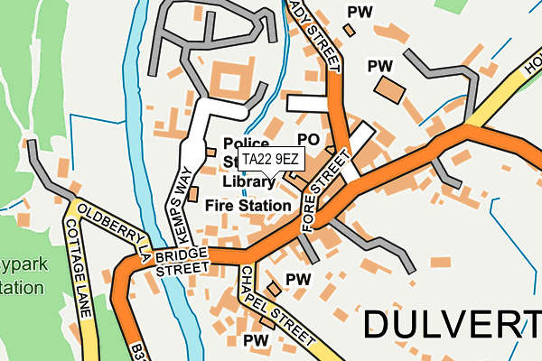 TA22 9EZ map - OS OpenMap – Local (Ordnance Survey)