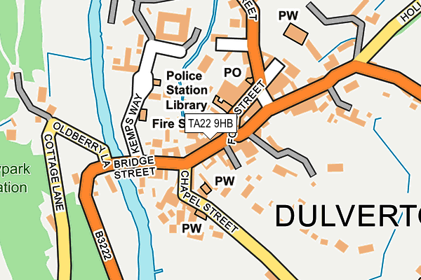TA22 9HB map - OS OpenMap – Local (Ordnance Survey)