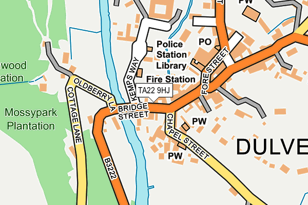 TA22 9HJ map - OS OpenMap – Local (Ordnance Survey)