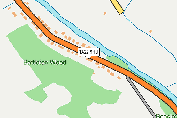 TA22 9HU map - OS OpenMap – Local (Ordnance Survey)