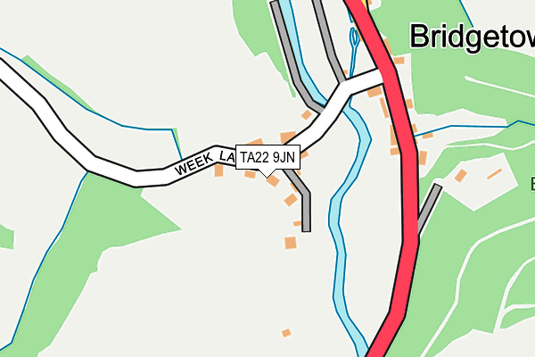TA22 9JN map - OS OpenMap – Local (Ordnance Survey)