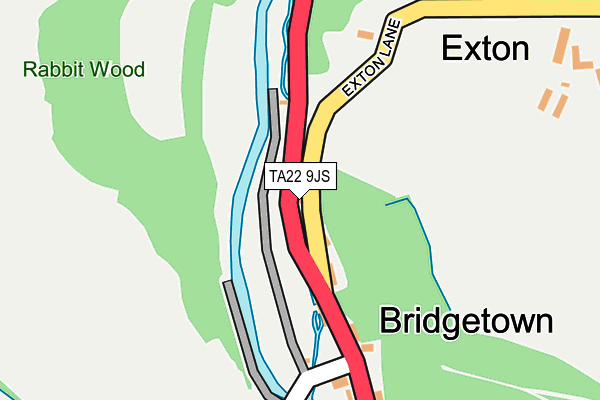 TA22 9JS map - OS OpenMap – Local (Ordnance Survey)