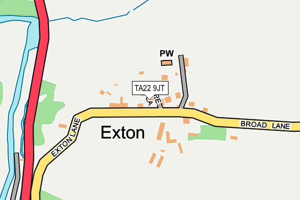 TA22 9JT map - OS OpenMap – Local (Ordnance Survey)
