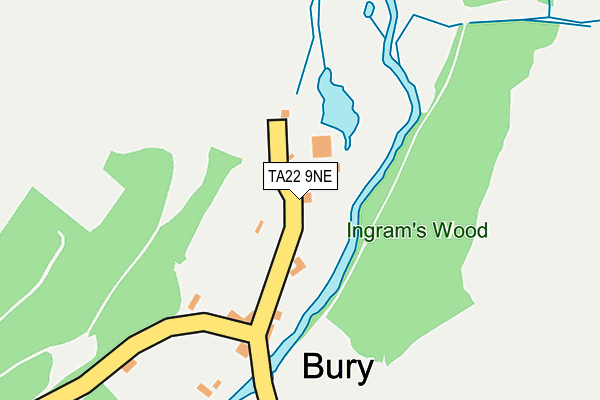 TA22 9NE map - OS OpenMap – Local (Ordnance Survey)