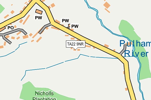 TA22 9NR map - OS OpenMap – Local (Ordnance Survey)