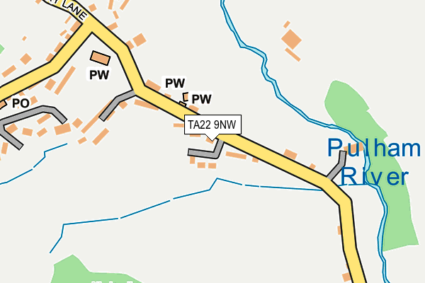 TA22 9NW map - OS OpenMap – Local (Ordnance Survey)