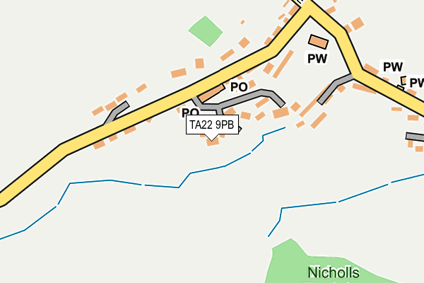 TA22 9PB map - OS OpenMap – Local (Ordnance Survey)