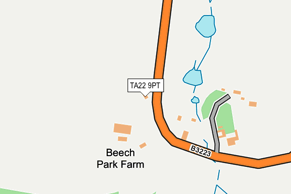 TA22 9PT map - OS OpenMap – Local (Ordnance Survey)
