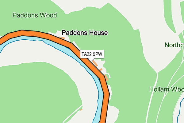 TA22 9PW map - OS OpenMap – Local (Ordnance Survey)