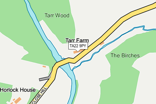 TA22 9PY map - OS OpenMap – Local (Ordnance Survey)