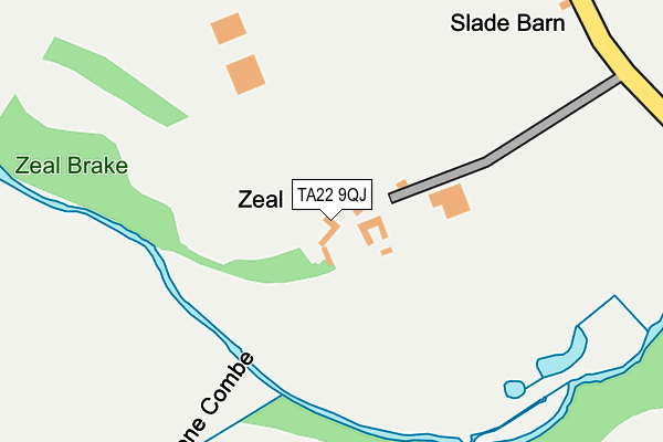 TA22 9QJ map - OS OpenMap – Local (Ordnance Survey)