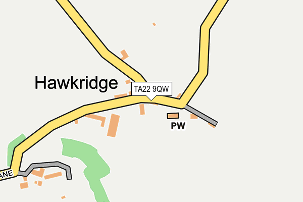 TA22 9QW map - OS OpenMap – Local (Ordnance Survey)