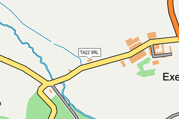 TA22 9RL map - OS OpenMap – Local (Ordnance Survey)