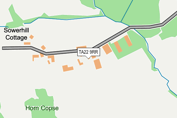 TA22 9RR map - OS OpenMap – Local (Ordnance Survey)
