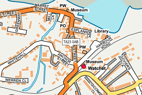 TA23 0AB map - OS OpenMap – Local (Ordnance Survey)