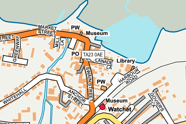 TA23 0AE map - OS OpenMap – Local (Ordnance Survey)