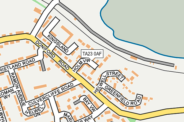 TA23 0AF map - OS OpenMap – Local (Ordnance Survey)